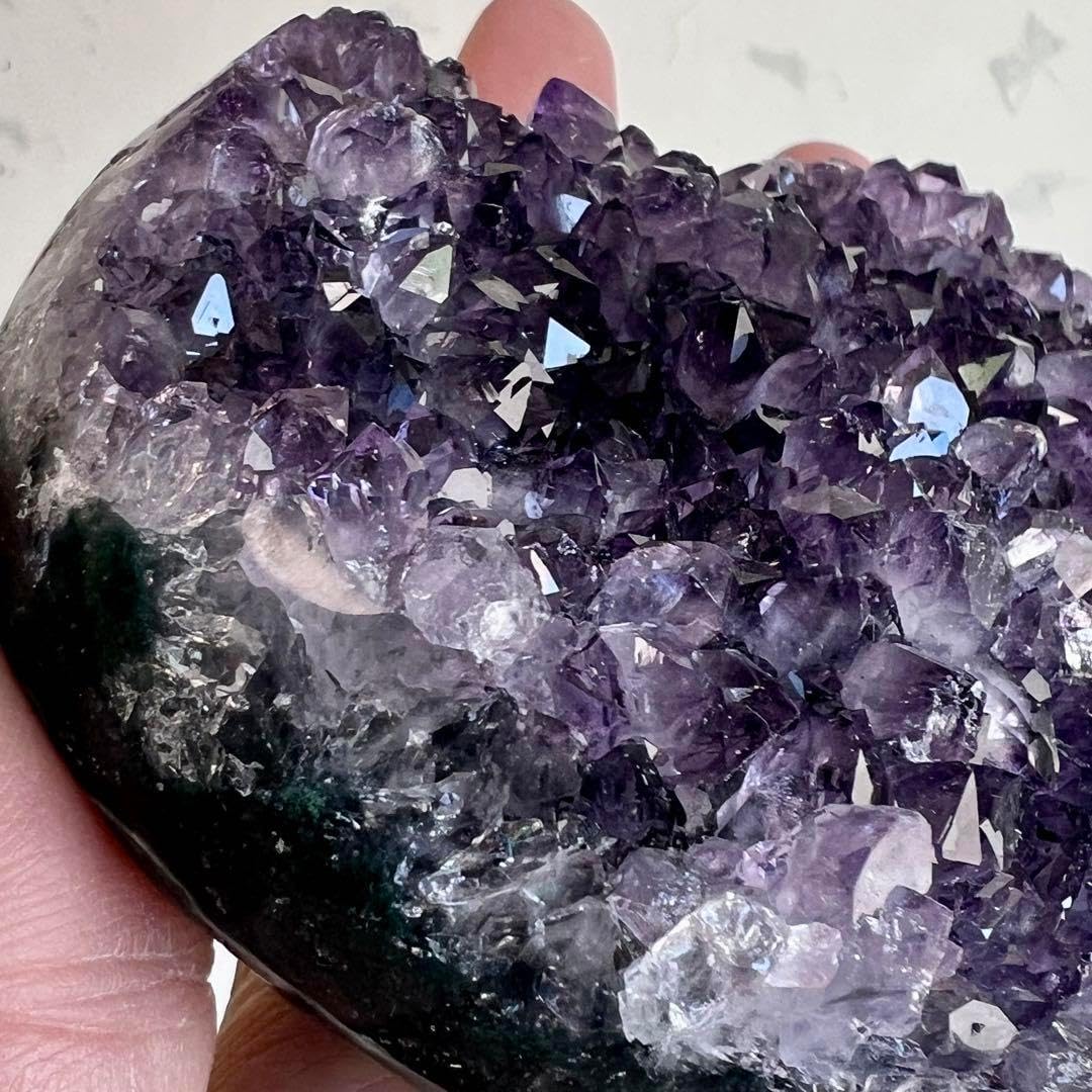 トップクオリティ アメジスト クラスター ハート型 8 F 天然石卸